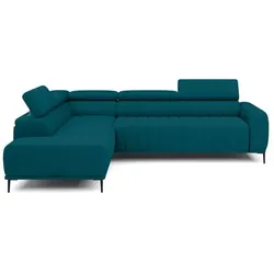 Ecksofa Gandi Cord Blau Türkis