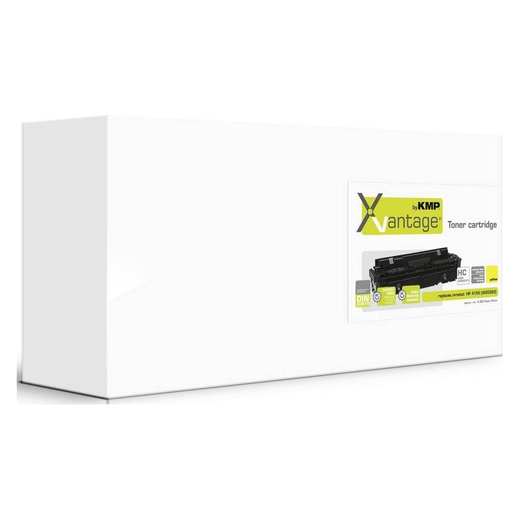 KMP Xvantage Toner einzeln ersetzt HP 415X (W2032X) Gelb 6000 Seiten Kompatibel Toner (Y) (2554,3089)