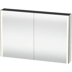 Duravit XSquare Spiegelschrank mit LED- Beleuchtung, 1200x800x155mm, XS7114090900000, Farbe: Flannel Grey Seidenmatt Lack