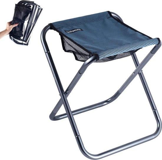 Famanu Opvouwbare campingkruk, blauw, 36 cm