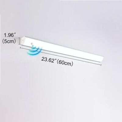 Inspire Curations Minimalist Long Strip Outdoor Wall Light With Motion Sensor Waterproof LED Garden Sconce white60cm Sensor Remote Dimmab