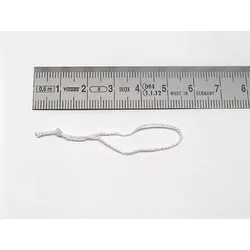 100 Textilfäden geknüpft, weiß 60 mm, Baumwolle