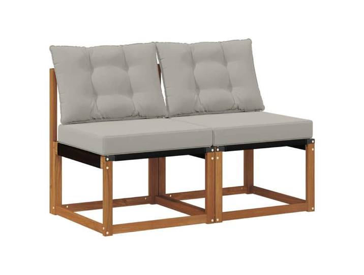 Elégance - Chic Mobilier de jardin - 2 pcs - Canapé du milieu extérieur - Naturel_0683303