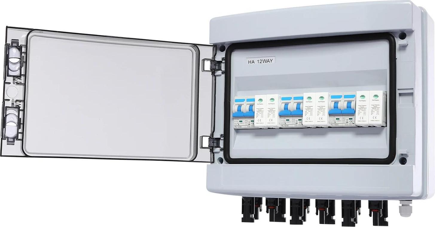 PV-Combiner-Box für Solaranlage - 3 Eingänge 3 Ausgänge - 25 A DC-Leitungsschutzschalter - Überspannungsschutz - Für Off-Grid & Wohnmobil/RV