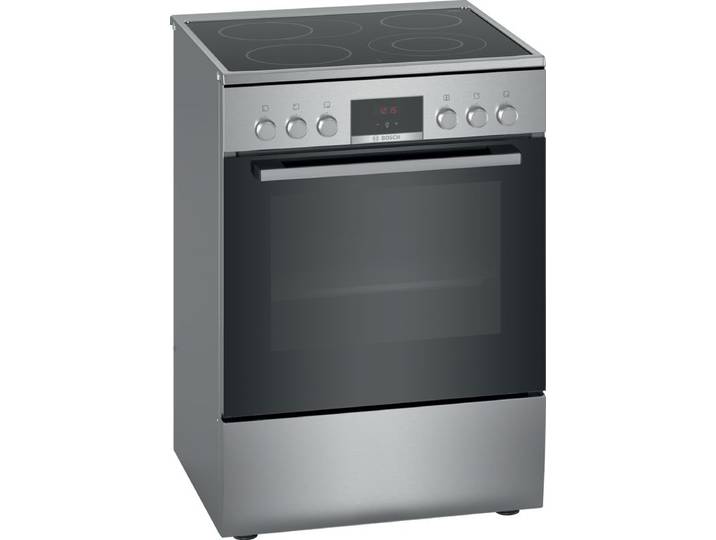 Bosch Serie 4, freistehender Elektroherd, Edelstahl, HKR39C250