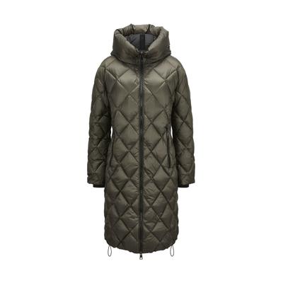 Steppmantel MILESTONE "MSMatilda", Damen, Gr. 40, oliv, Casual, regular fit, Mäntel Steppmantel, mit Kapuze