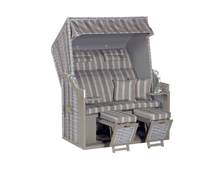 Nouvel Strandkorb Marne XL Anthrazit-Grau 160 × 140 × 80 cm