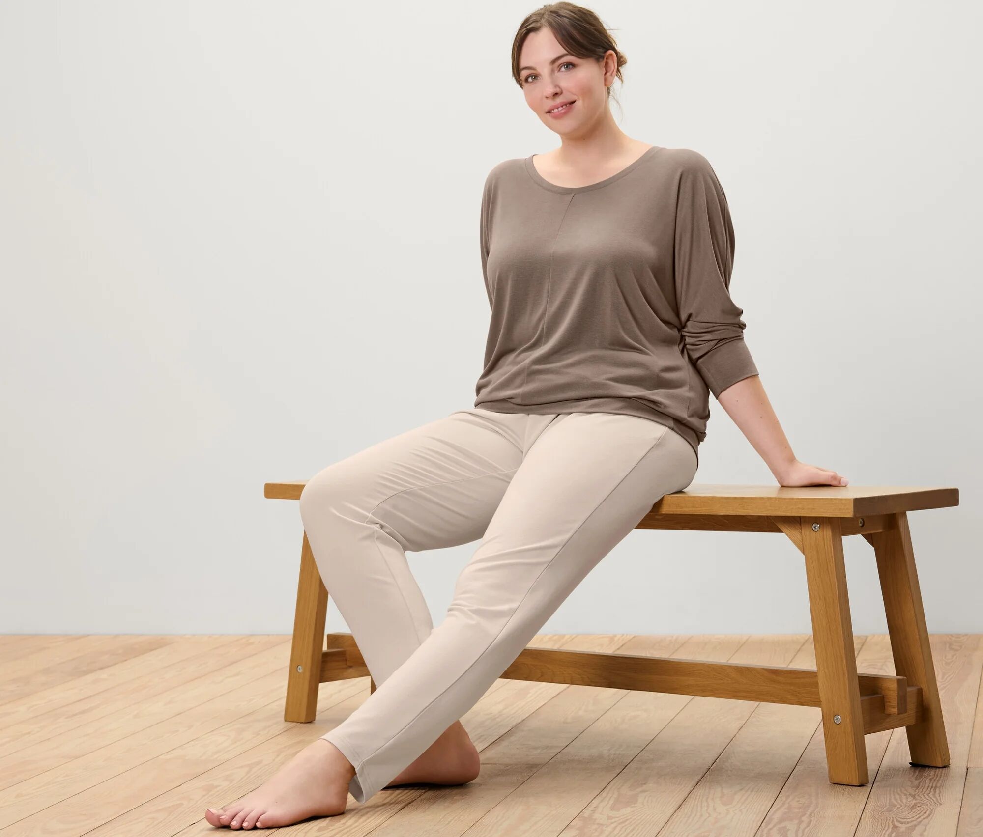 Tchibo - Sport-und-Yogashirt - Damen - Gr. XXL - taupe