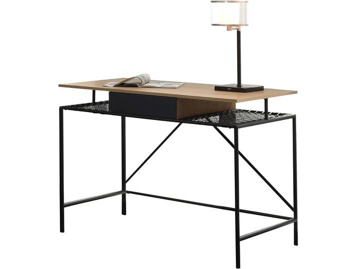 Schreibtisch Josua natur/schwarz MDF B 110 T 55 cm