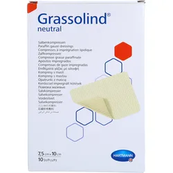 Grassolind Salbenkompressen Steril 7.5x10cm 10 ST