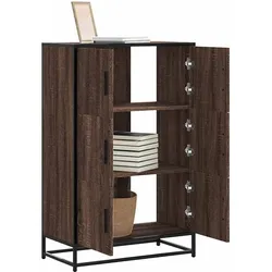 vidaXL Highboard Braun Eichen-Optik 68x35x106,5cm Holzwerkstoff Metall