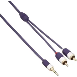 Furutech Klinke 3,5 mm – RCA (Cinch) x2, 1,2 m langes violettes Kabel (1.20 m, Cinch Kabel), Audiokabel