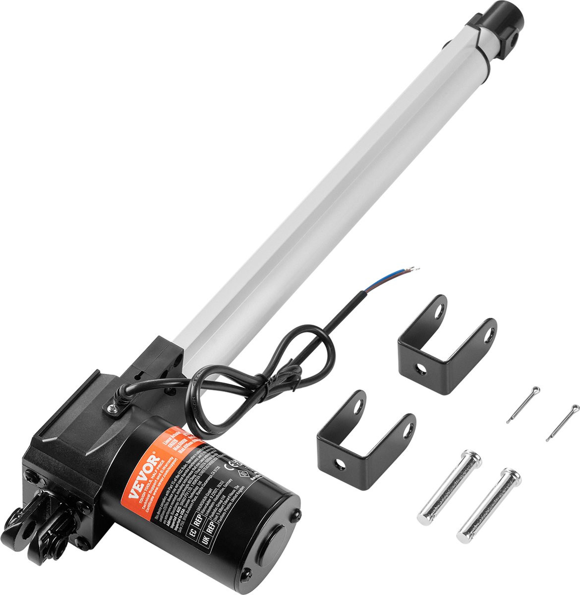 VEVOR Lineaire Actuator DC 12V IP44 Elektrische Motor met 350 mm Slaglengte en 5 mm/s Rijsnelheid