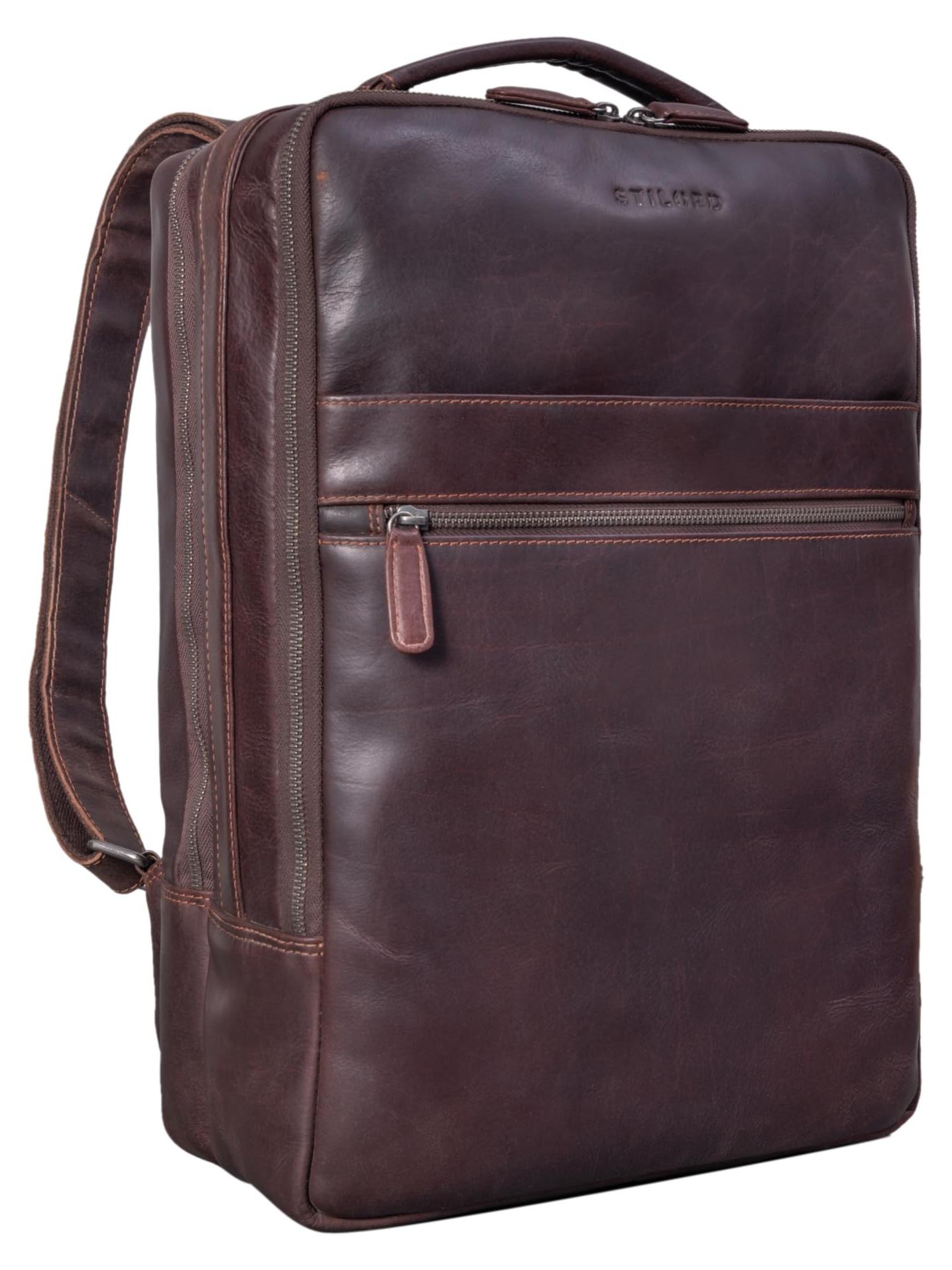 Leren Laptop Rucksack Jason 17 Zoll