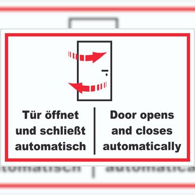 HB-Druck Aufkleber Tür automatisch Door automatic A4 (210x297mm)