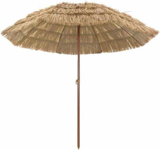 Strandparasol - Robuste, UV-beständige Konstruktion - 255 x 255 cm - Natürlich