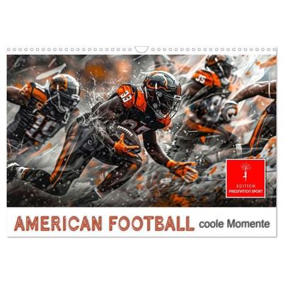 American Football - coole Momente (Wandkalender 2026 DIN A3 quer), CALVENDO Monatskalender