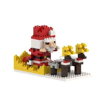 BRIXIES 203006 - Weihnachtsschlitten, 3D Konstruktionsbausatz aus Ministeinen, 205 Teile