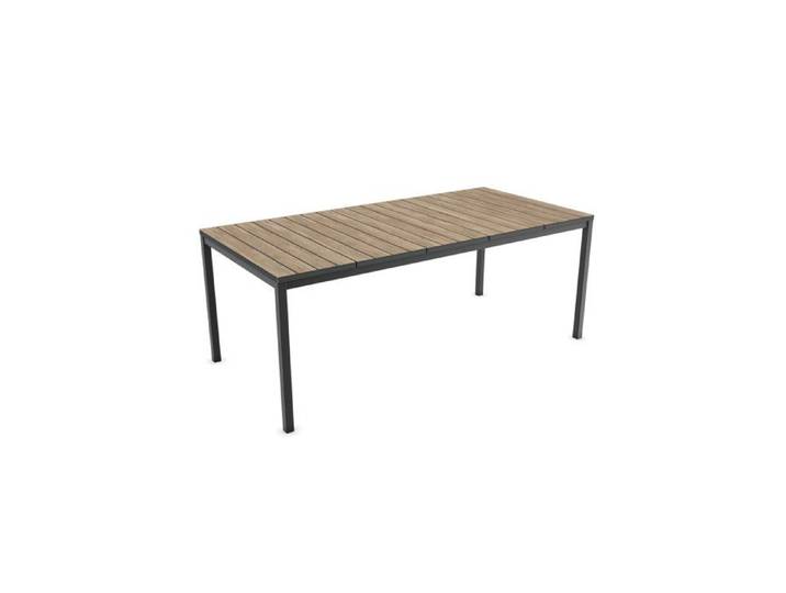 Table de jardin - Rectangulaire - Résine plateau imitation frêne - 6 à 8 personnes 200 cm - Porto Nova - Keter