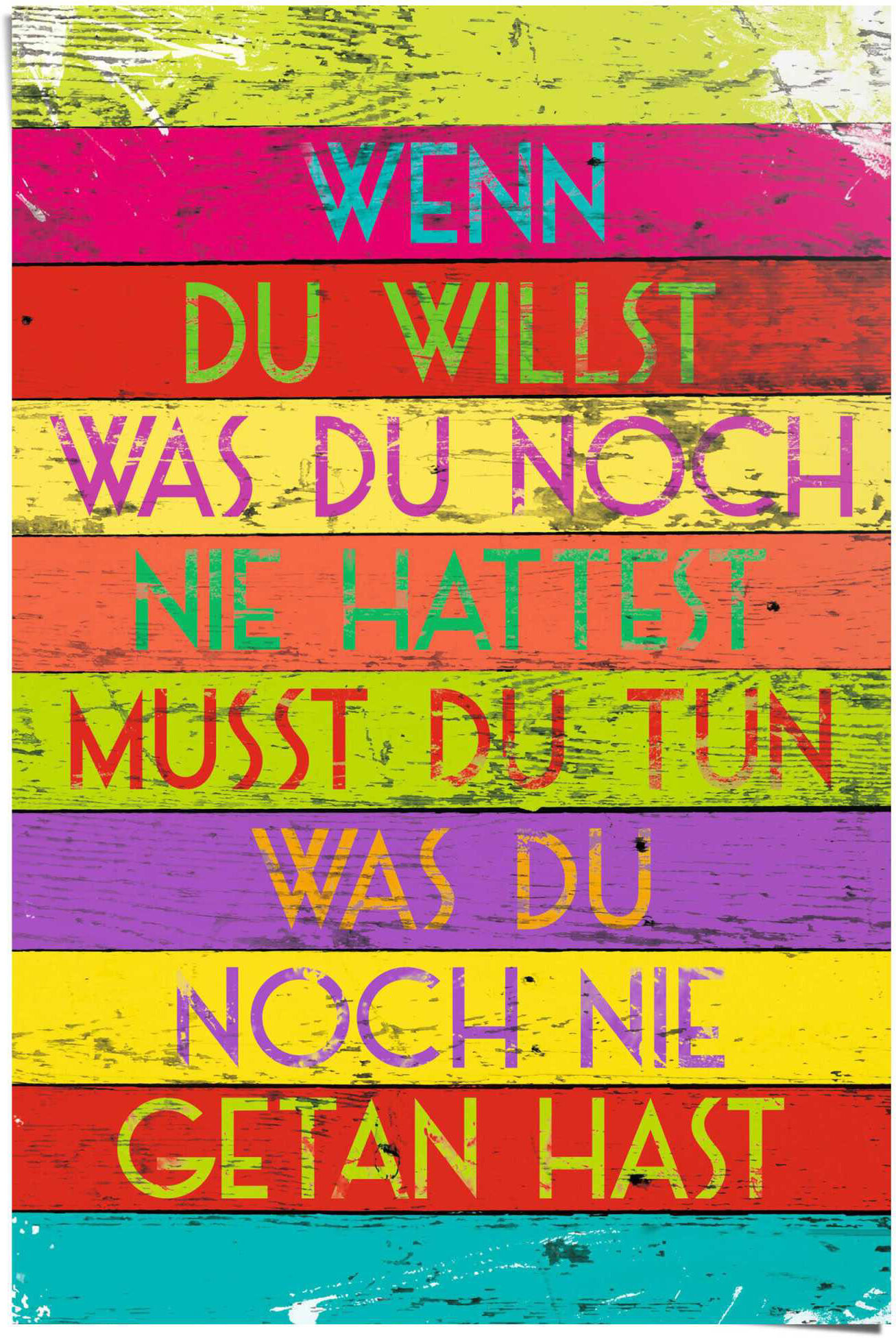Reinders! Poster REINDERS "Wenn du willst", bunt (farbe bild(er): mehrfarbig), B:61cm H:91,5cm, Papier, Bilder, Poster