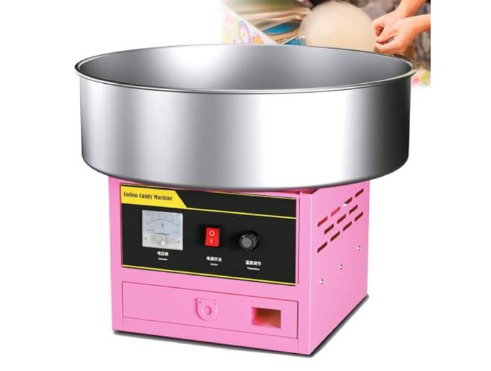 Gewerbliche Zuckerwattemaschine mit 45-cm-Edelstahlschüssel - Das perfekte Party-Highlight für Geburtstage, Schulveranstaltungen oder gesellige Anlässe
