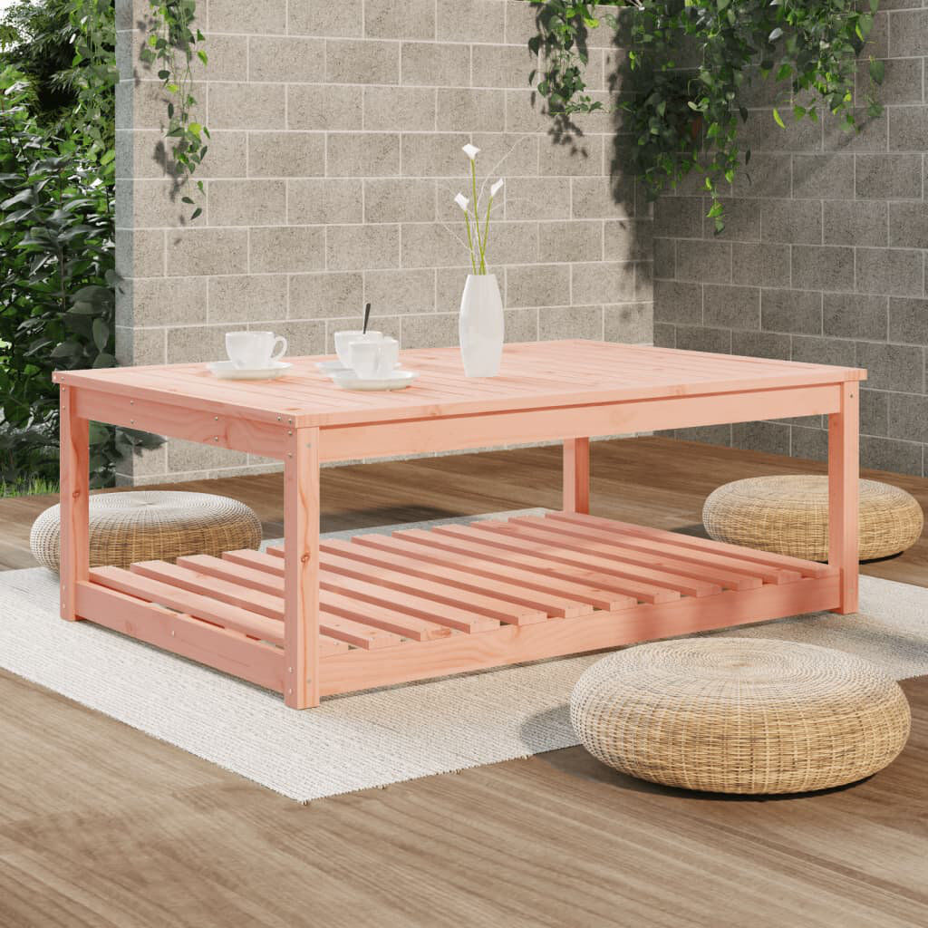 ClassicLiving Singita Rectangular Pine Solid Wood Outdoor Coffee Table Brown 45cm H x 82.5cm W x 121cm D