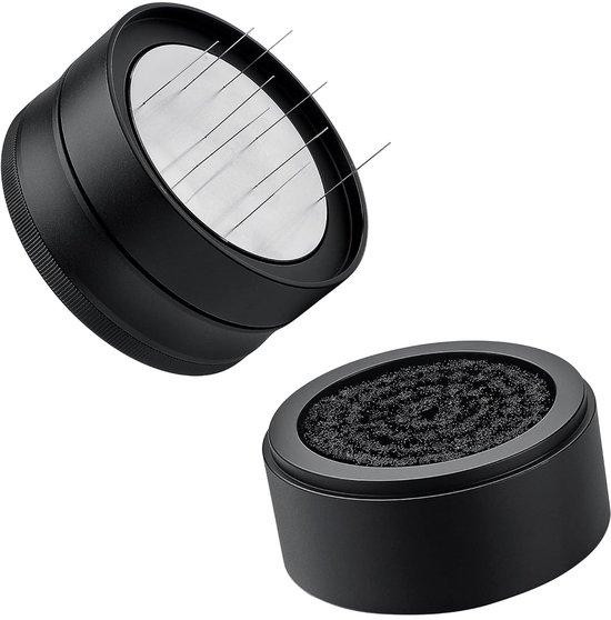 Ibenzoa Professionele espressodistributieset 58 mm met RVS-roerstaaf en verstelbare verdeelarm