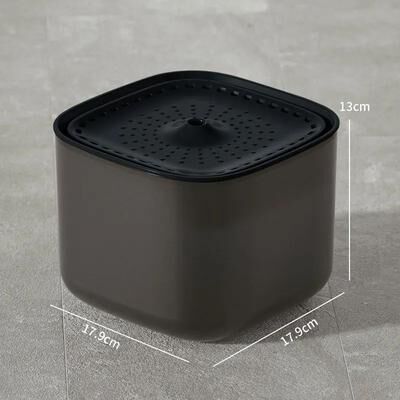 Inspired Living PureFlow 3L Cat Water Fountain With Quiet Recirculating Filter System black