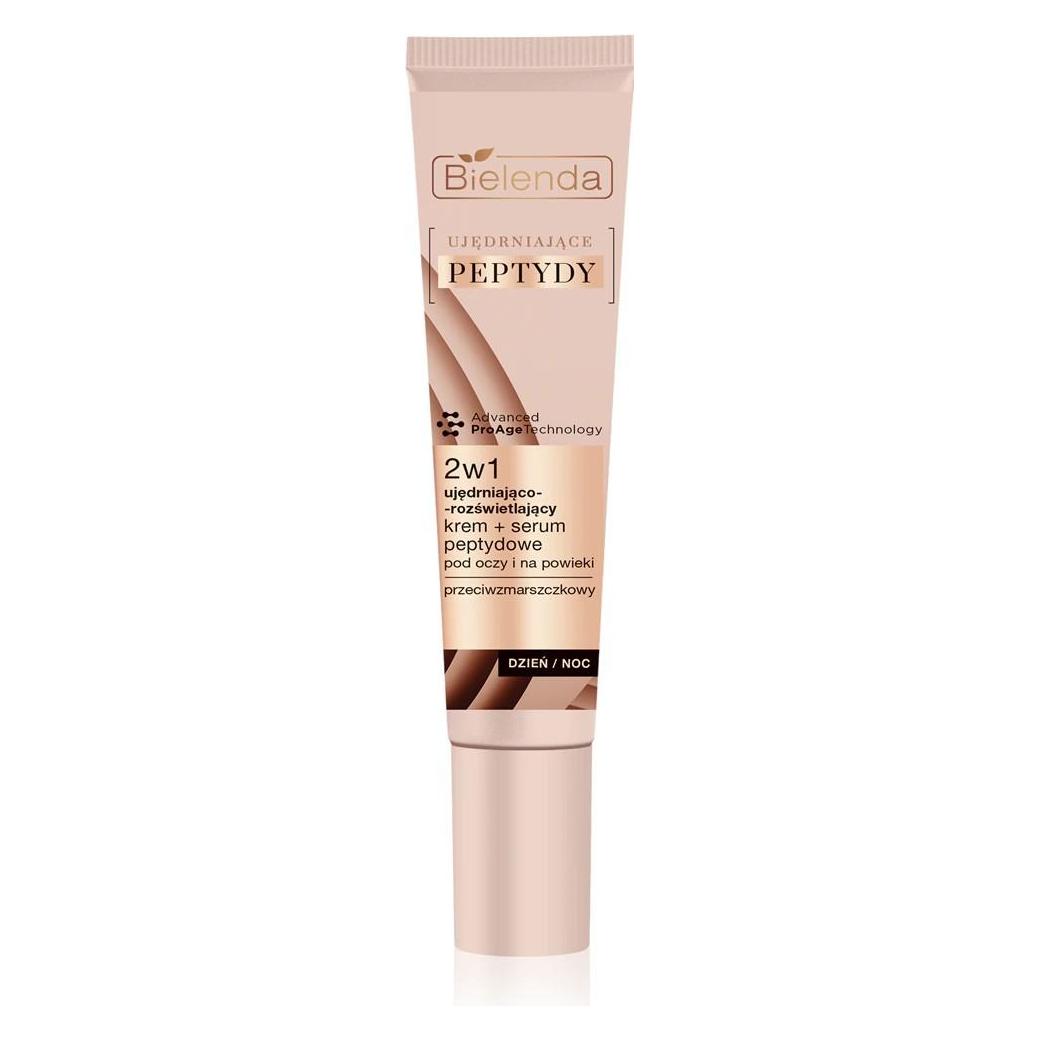 Bielenda Firming Peptides Firming And Brightening Cream + Peptide Serum 2In1 Under The Eyes And (Augenpflege Serum, 15 ml, Tag + Nacht) (5902169051778)