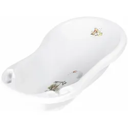Lorelli Babybadewanne Comic 84 cm lang ergonomische Form Ablagefächer ab Geburt weiß2