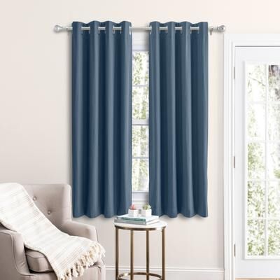 Ricardo Grand Pointe 54 inch Length Grommet Short Blackout Curtain Panel with Attachable Wand