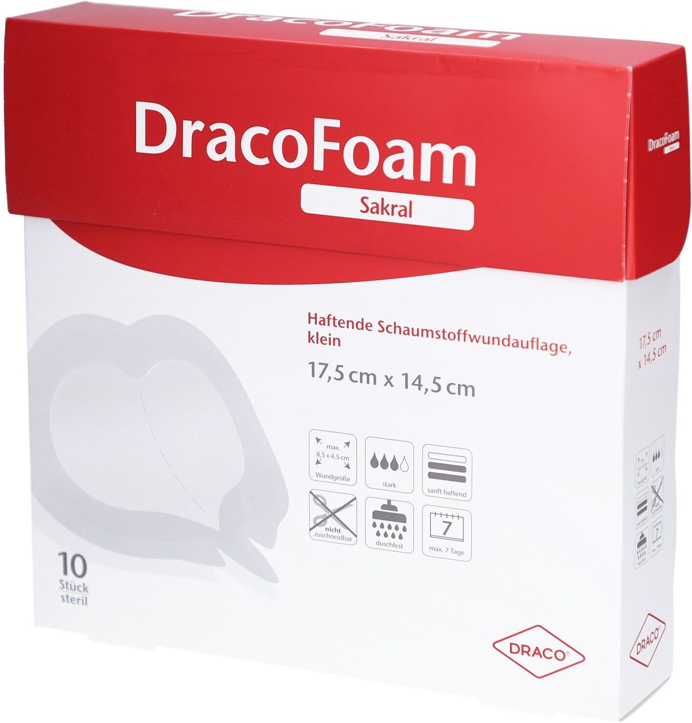 No Brand Dracofoam sakral klein 14,5x17,5 cm haftend 10 St Verband