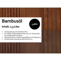 KAHRS Moso-Bambusöl, 2,50 Liter Farbton: Coffee