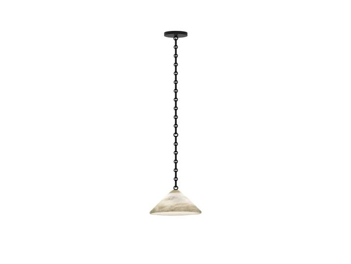 Lustre LED 2026 en marbre motif Montagne Enneigée, Suspension Alabaster, Luminaire pour Salle à Manger