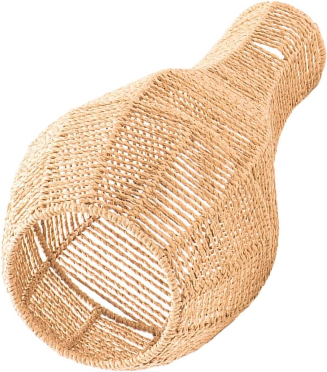 Handgeweven lampenkap van imitatie rotan papier in natuurlijke kleur, Hoogte: 40 cm