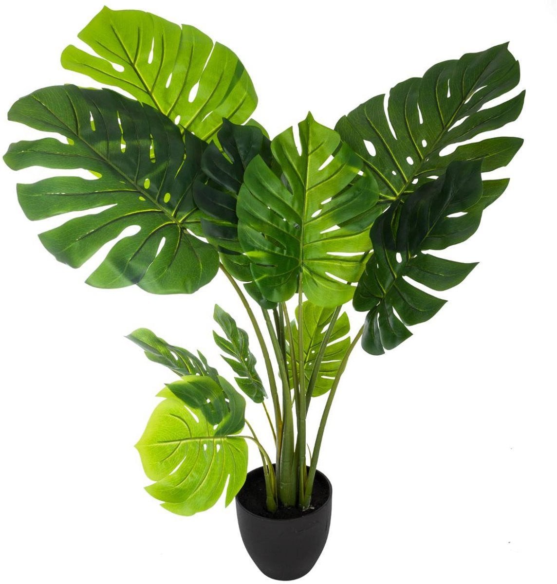 Kunstmatige Philodendron Monstera groene plant in pot