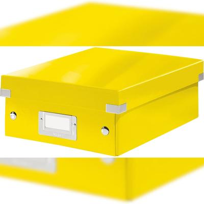 LEITZ Organisationsbox Click & Store Wow Klein Graukarton gelb Packung mit 6 Stück