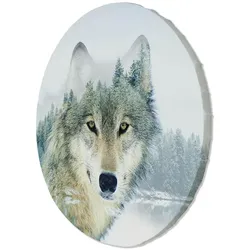 RUNDES BILD Grau 60/60 cm