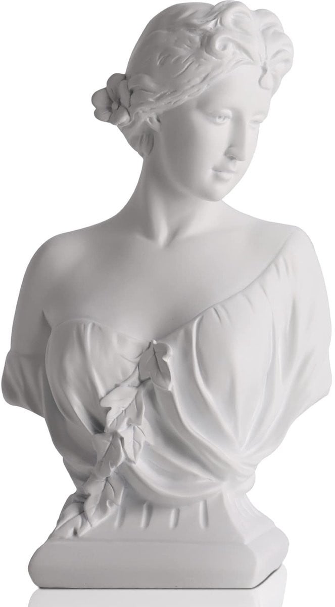 Dailygoods Standbeeld Artemis - Decoratief Hars Beeld van de Griekse Godin - Hoogte: 30,5 cm