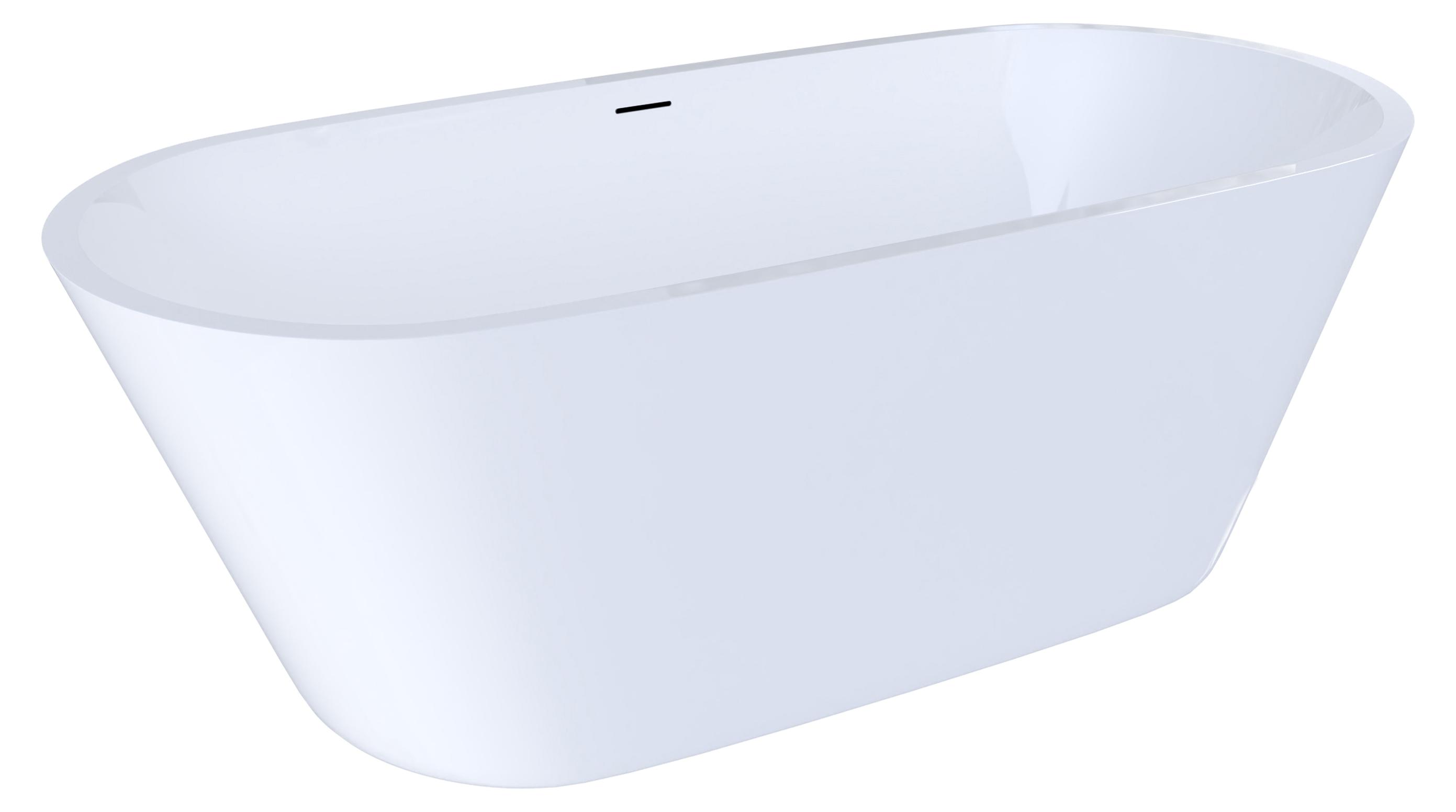 Duschspa 170x80cm freistehende ovale Acryl-Badewanne in Weiß mit Überlauf und vormontiertem Zubehör für Badezimmer