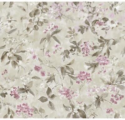 Seabrook Designs Juliane Floral Trail Unpasted Wallpaper