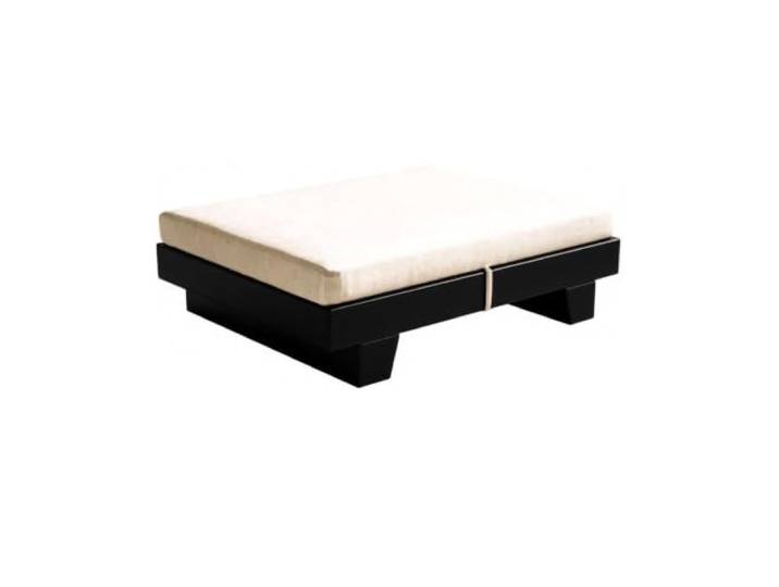 BIGYOUZI Rundes Tatami-Hocker, 45 x 38 cm (17,7 Zoll), Schwarze Beine