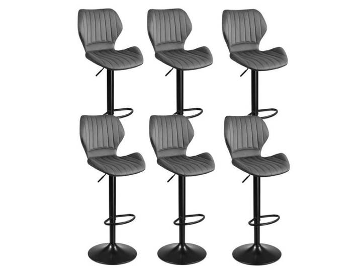 HUOLE LOT DE 6 CHAISES DE BAR 360° 47*42*93-113CM.