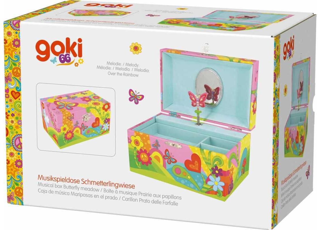 Spieluhr GOKI "Schmetterlingswiese Melodie: Over the Rainbow", Baby, mehrfarbig, Spieluhren Spieluhr mehrfarbig Einheitsgröße