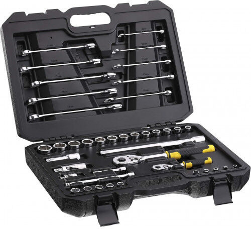 Stanley STMT82832-1 Coffret de douilles 1/4&amp;quot; + 1/2&amp;quot; + clés mixtes - jeu de 41pcs