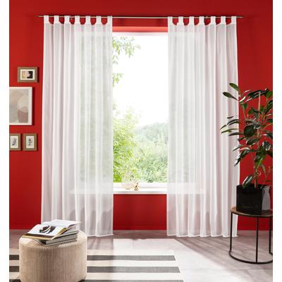 Gardine OTTO HOME "XANA" Gr. 4, weiß, B:145cm H:245cm, Voile, Polyester, Gardinen, Gardine, Bestseller, einfarbig, 1 bzw. 2 Schals, pflegeleicht, preiswert