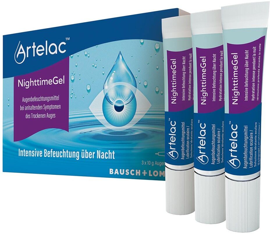 Artelac Nighttime Gel Augengel - Feuchtigkeitspflege zur Nacht 3X10g