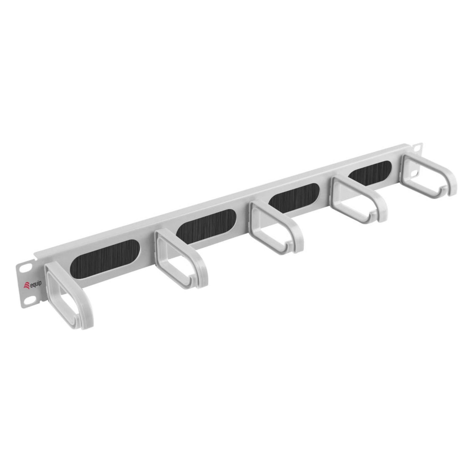 equip 19" Kabelmanagement 5xPlastikringe Stahl 1U RAL7035 (327321)