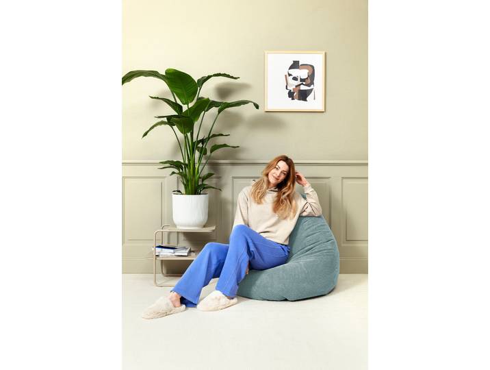 Pouf BeanBag COMODO XXL Vert/Couleur sauge Polyester 80 x 130 x 80cm