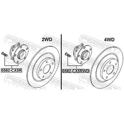 FEBEST Radnabe 0582-CX5R Hinterachse für MAZDA